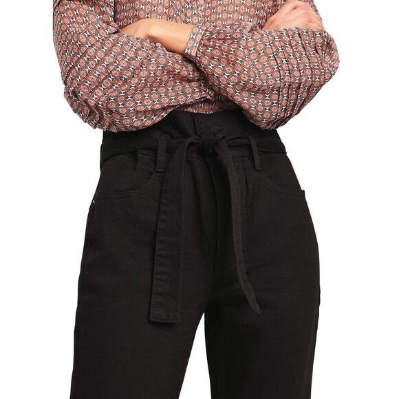 Frame Womens Paperbag Waist Pegged Jeans 23 Film Noir - NTW $265 - Picture 4 of 5